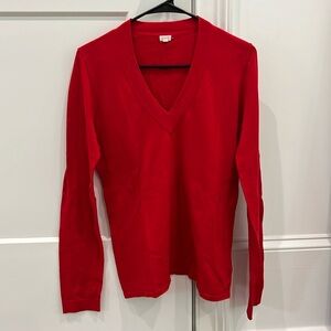 Jcrew vneck long sleeve shirt 100% cotton. Sz M